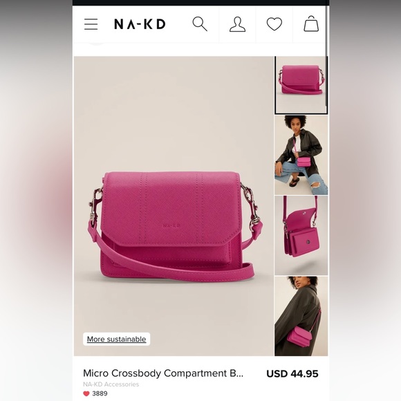 NA-KD Pink Shoulder Bag - Picture 4 of 4